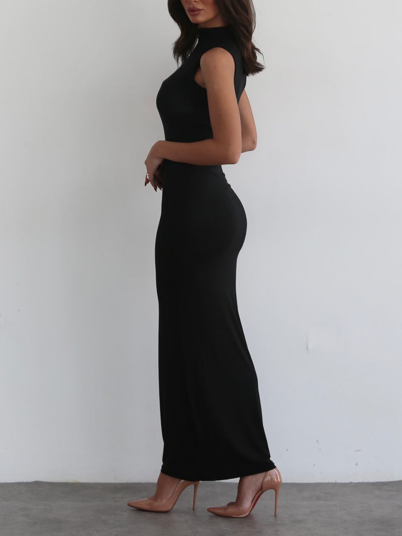 Essential maxi dress — Black