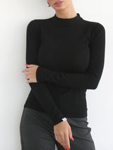 Wool highneck — Black