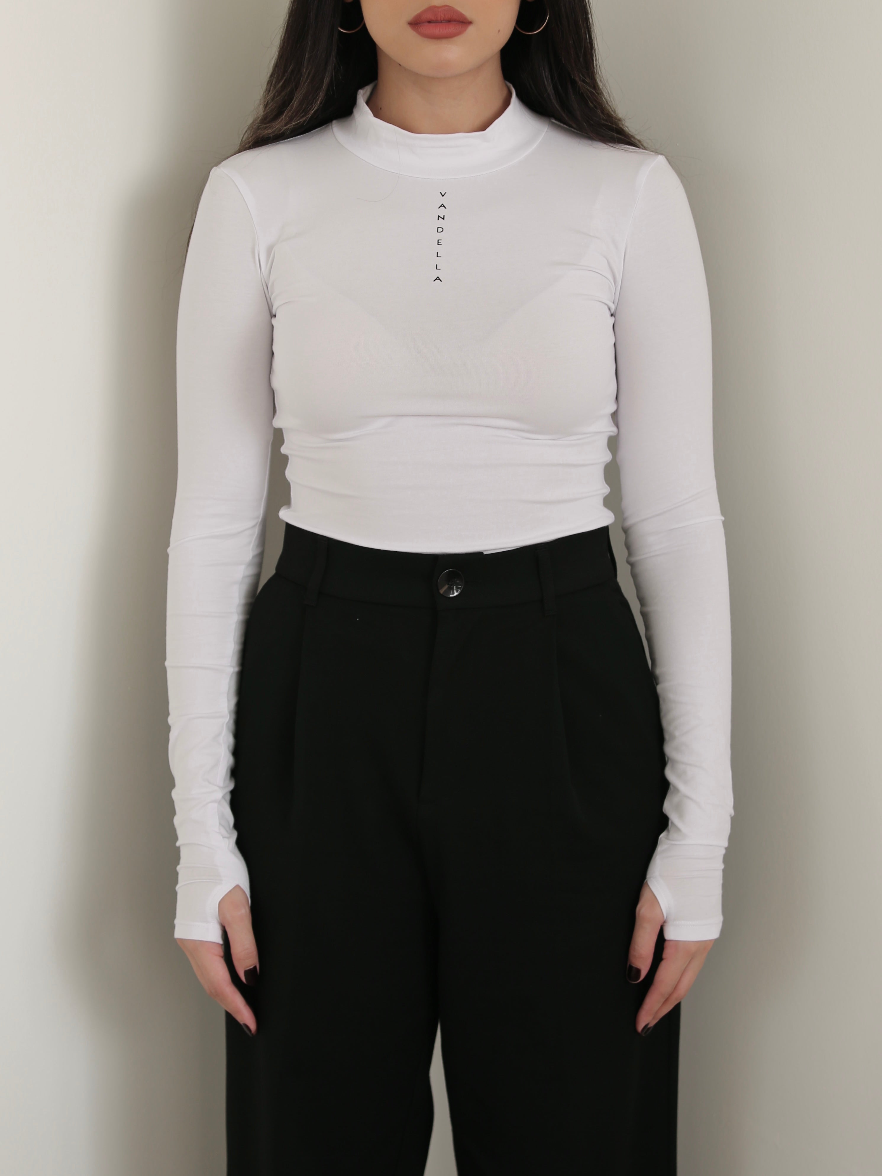 Vidella V Neck S L Top Bright White