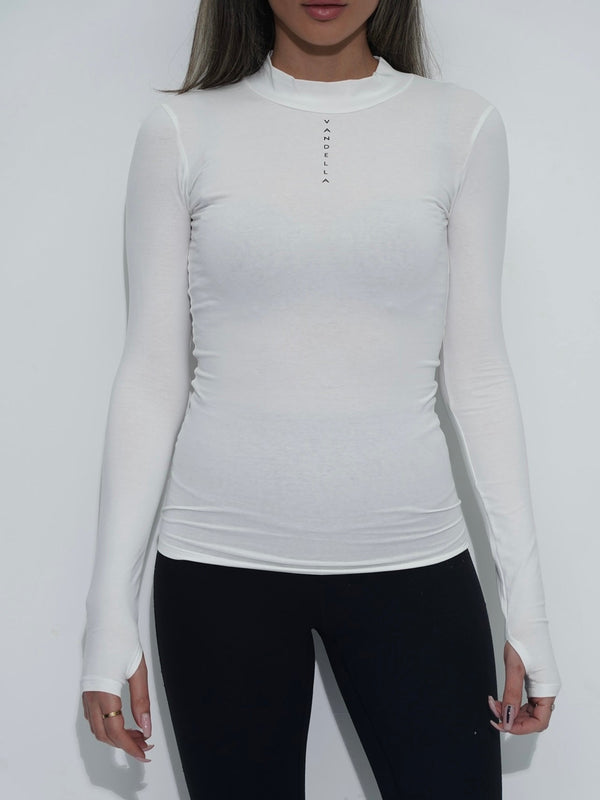 Signature highneck – White