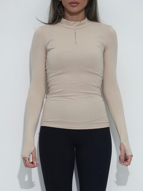 Signature highneck – Beige